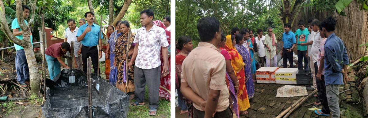 Hands-on training sessions on vermicompost and trellis cultivation by Prof. Ranjit Chatterjee